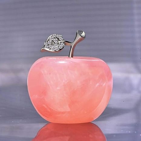 Amazon クリスタル りんご 林檎 アップル ローズクォーツ 天然石 パワーストーン 置物 インテリア 紅水晶 ラインストーン 林檎 アップル 恋愛運アップ 美容 癒し プレゼント 3cm 置物 オブジェ オンライン通販