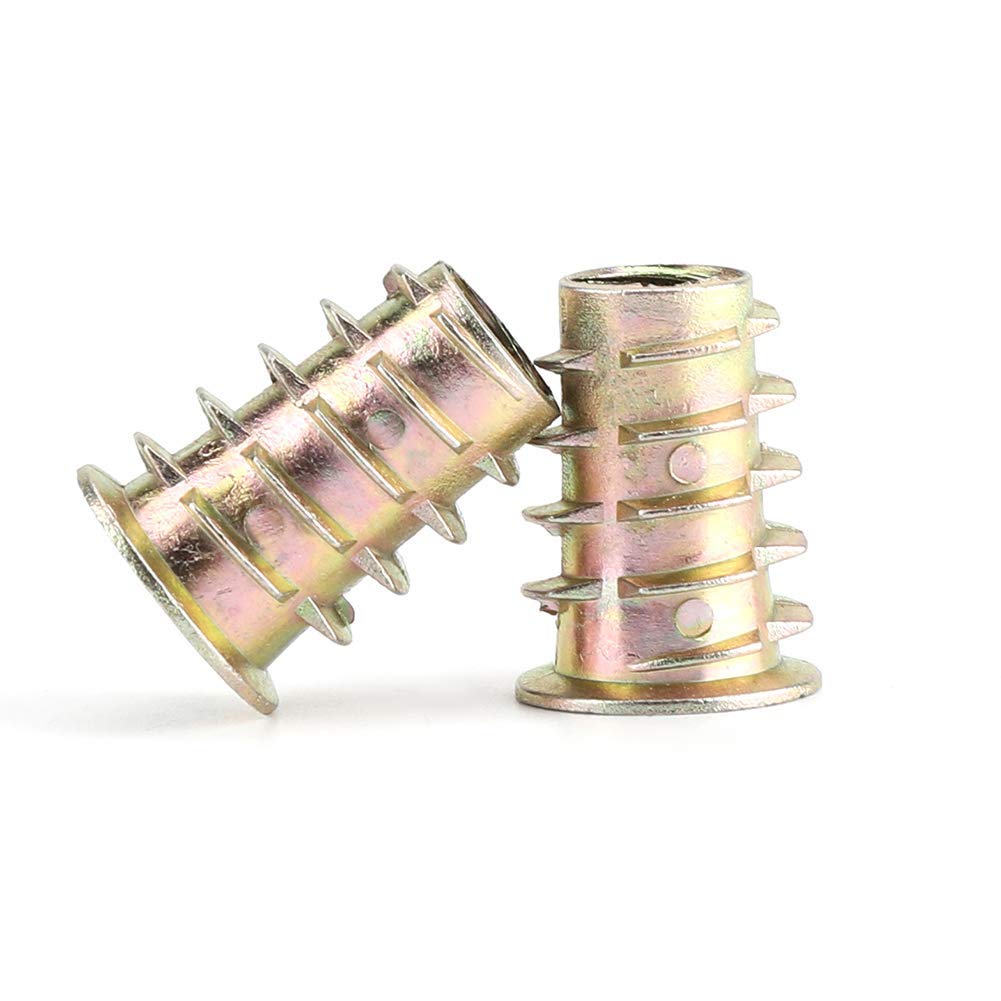20Pcs Hex Drive Head Nut M8 Zinc Alloy Thread Furniture Nuts Wood Insert Hex Drive Head Furniture Nuts Assortment Kit(M8*20mm/0.79in)