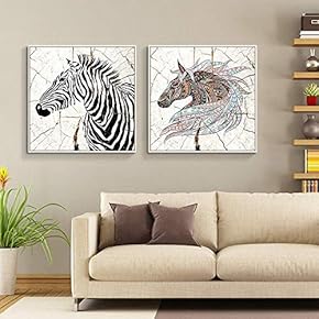 Floating Framed Canvas Wall Art for Living Room, Bedroom Wooden Background Animal Canvas Prints for Home Decoration Ready to Hang - 16"x16"x2 Panels