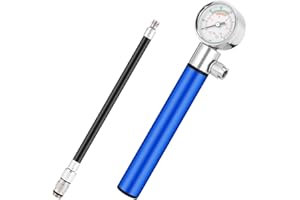 ABOOFAN Hand Air Pump with Pressure Gauge Aluminum Alloy Portable Ball Pump for Volleyball and Bike Tire Use