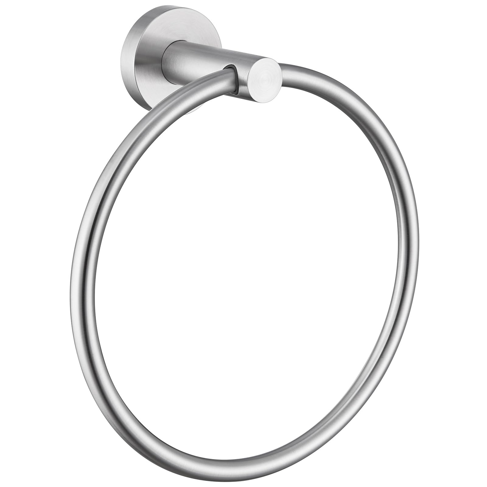 Towel Ring Brushed Nickel, Angle Simple SUS304 Stainless Steel Bathroom Sink Towel Holder Wall Mounted, Round Hand Towel Rack