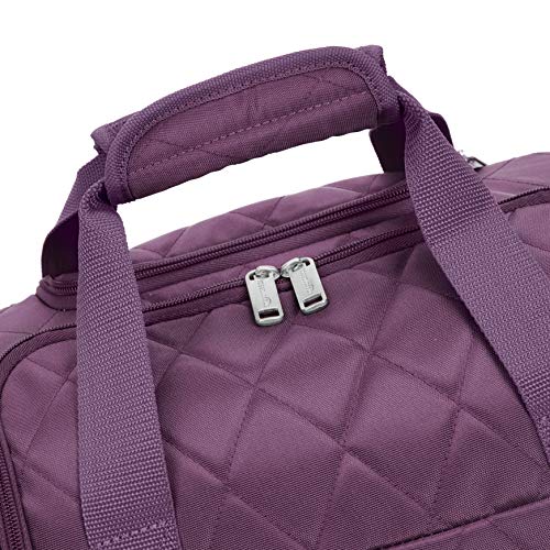 Amazon Basics Underseat CarryOn Rolling Travel Luggage Bag, 14 Inches, Purple Quilted Pricepulse