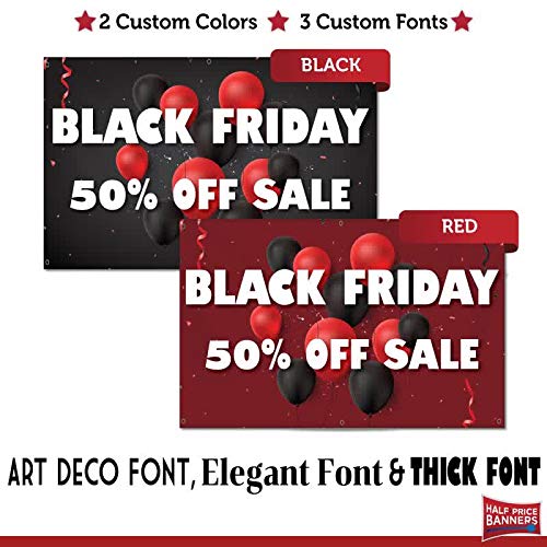 Amazon Com Half Price Banners Custom Black Friday Balloons Vinyl