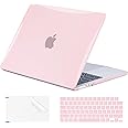 EooCoo Case Compatible with MacBook Pro 14 inch 2025 2024-2021 M4 M3 M2 M1 Pro Max Chip, Hard Shell Cases with Keyboard Cover, Screen Protector - Cute Pink