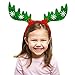 Toys World Shop 4 Christmas Headbands Pack Cute Christmas Head Wear Funny Reindeer Antler Happy Santa Claus Hair Band Holiday Headbands Xmas Party Decoration Accessory Christmas Costume Cosplay