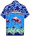 LA LEELA Men's Aloha Hawaiian Shirt Short Sleeve Button Down Casual Beach Party