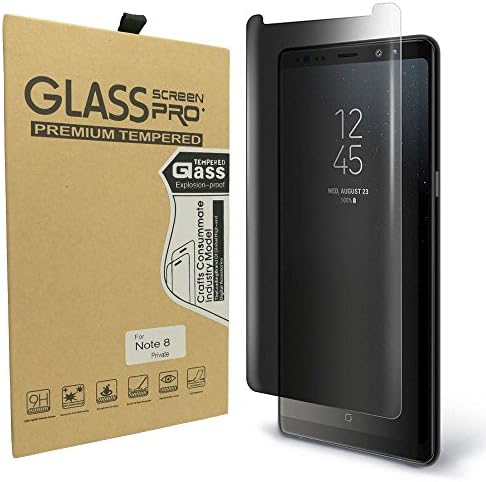 Galaxy Note 8 Tempered Glass Screen Protector Touch Sensitive Laukowind Full Coverage Tempered Glass Screen Cover for Galaxy Note8 Case Friendly (Update Version) (Black) (Galaxy Note 8 Privacy)