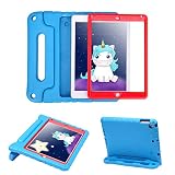 HDE Case for iPad Air - Kids Shockproof Bumper Hard Cover Handle Stand with Built in Screen Protector for Apple iPad Air 1 - 2013 Release 1st Generation (Blue Red)