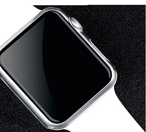 Apple Watch 1 Case , Sfmn 2- Pack iwatch 1 38mm Case Ultra-Slim Cystal Clear Full Coverage All-around PC Hard Cover Case for Apple Watch Series 1 38MM (Clear+Gray)( 2Pack-38MM) - Thumbnail 4
