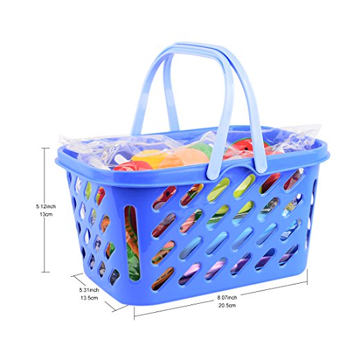 YIFAN 23Pcs Plastic Cutting Toys, Fruit Vegetables Cutting Toy Early Development and Educational Toy for Baby Children Kids(Color Random)