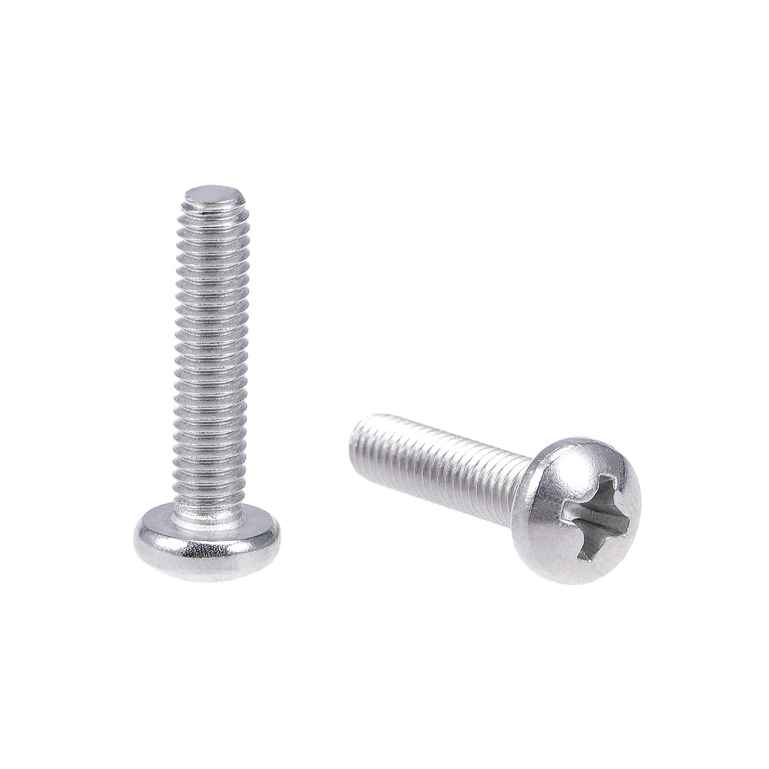 sourcing map M4x18mm Machine Screws Pan Phillips Cross Head Screw 304 Stainless Steel Fasteners Bolts 20Pcs — image 1