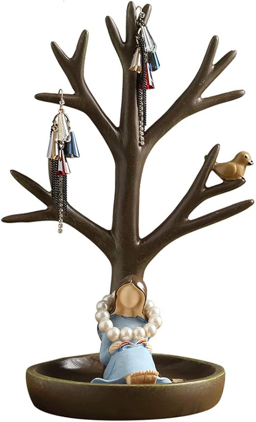 RBH Estante de joyería de Escritorio de Resina, Mini Soporte Creativo