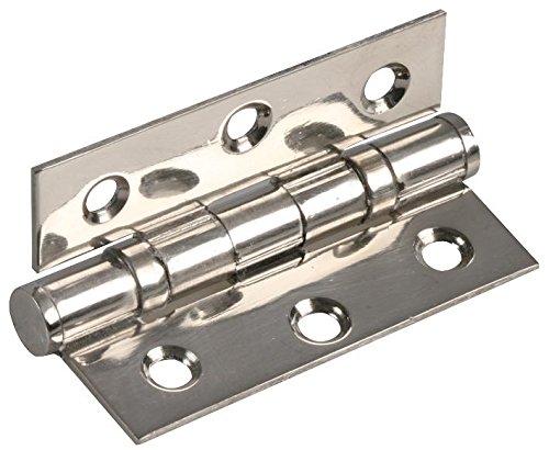 Duratool D02060 Ball Bearing Hinge, Polished Stainless Steel, 76 mm x 25 mm