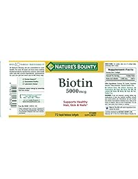 Cápsulas blandas Natures Bounty Biotin, 0,00018 oz, NATURES955906, 1, 1