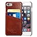 iPhone 8 Case, iPhone 7 Case,Benuo [Card Slot Vintage Series] Genuine Leather Soft Leather Case, 2 Card Slots, Ultra Slim Leather Case Back Cover for Regular iPhone 8/iPhone 7/Special Edition (Brown)