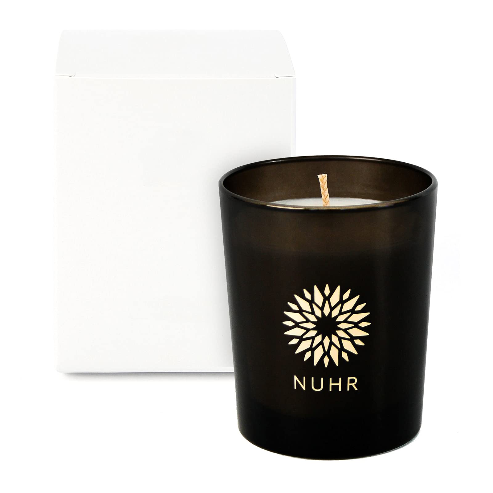 NUHR Home Scented Candles Oud Majestic Luxury Candle Gifts, Rich Scent Aromatherapy Pamper Gifts for Women, Men Decorative Candles, 50 Hours Burn, Handmade, Vegetable Wax, 200gm