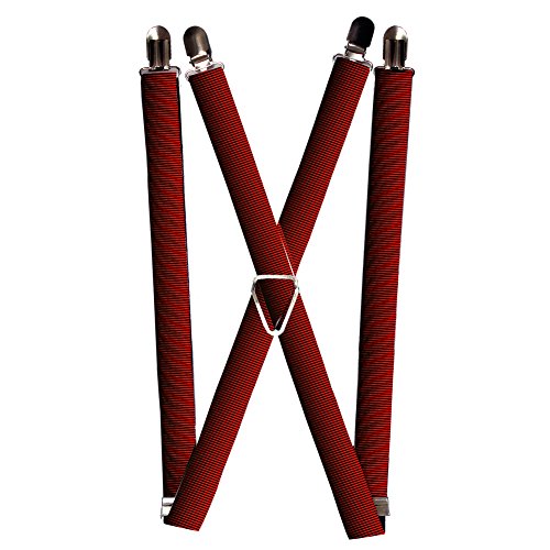 Black and Red Thin Vertical Stripes Suspenders