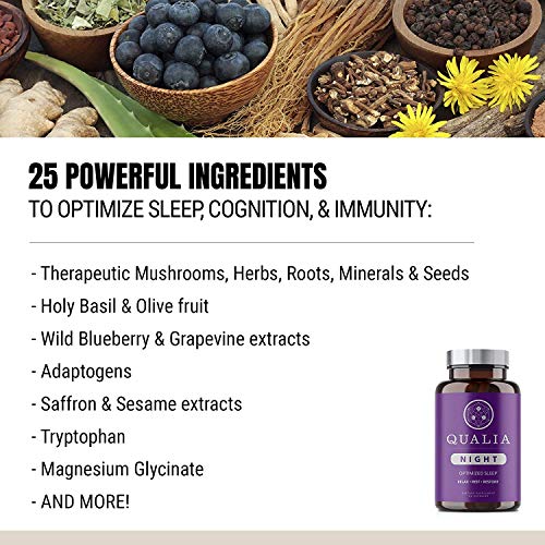 Qualia Night Sleep Aid | Non-Habit Forming | Science-Backed Supplement ...