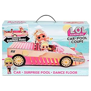 LOL Surprise Car-Pool Coupe With Exclusive Doll. Includes A Multicolour Car, Surprise Pool, Dance Floor With Magic Light…