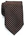 Retreez Pin Dots Woven Microfiber Men's Tie - Dark Brown with Brown Pin Dots
