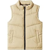 Meikulo Boys Zip Up Puffer Vest Kids Stand Collar Quilted Gilet Sleeveless Jackets Outwear with Pockets