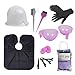 BMC Hair Dye Coloring DIY Beauty Salon Tool Kit- Highlighting Cap, Hook, Long Brush, Bowl, Clip, Cape
