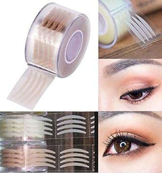 SBE 600pcs Double Fold Invisible Eyelid Stripe Big Eyes Clear Makeup Lace Mesh Eyelid Shadow Sticker Tape Tools (Small)