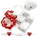 BOHON String Lights with Remote 10 ft 40 LEDs Red Heart Shaped Twinkle Fairy Lights Battery Operated for Kids Bedroom Wedding Indoor Party Valentine's Day Mother's Day Decor