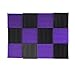 (12 Pk) Purple / Charcoal acoustic foam tiles soundproofing foam panels sound insulation soundproof foam padding sound dampening Studio sound proof padding 1" x 12" x 12" primary