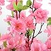 10Pcs Spring Peach Blossom Cherry Plum Bouquet Branch Silk Flower,Artificial Flowers Fake Flower for Wedding Home Office Party Hotel Yard Decoration