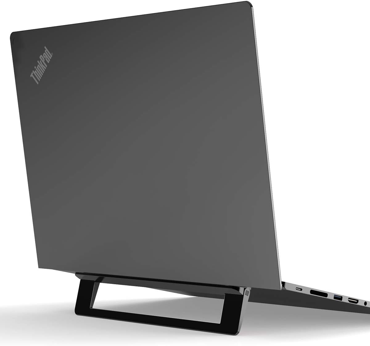 Invisible Laptop Stand, licheers Foldable Aluminum Notebook Stand for Desk, Laptop Holder Riser Compatible with Laptops, Tablets, Keyboards and More (Black)