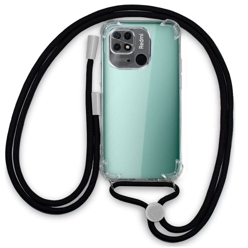 Cool Case for Xiaomi Redmi 10C Black Lanyard