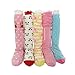 KF Baby Girl Cozy Soft Knee High Socks [Set of 5 Pairs], with Gift Bag