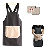 Apron with Towel Attached and Pockets for Women Men, 2026 Cross Back Design Kitchen Aprons with 2 Replaceable Towel