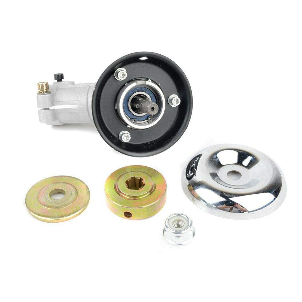 Brush Cutter Trimmer Replacement Gear Head, 9-Teeth Lawn Mower Gearbox 26mm Diameter for Trimmer and Strimmer - White