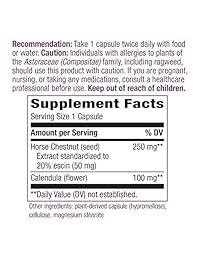 Nature 's Way horsechestnut Extracto estandarizado