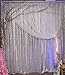 B-COOL Silver Sequin Backdrop 7ftx7ft Photography Backdrop Sequin Backdrop Photography Curtain Backdrop Wedding Photo Booth Curtains Studio Background Sparkly Sequin Background