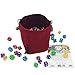 Third Die Dice Bag - Celtic Medal Series - Handcrafted, Reversible Drawstring Dice Bag That Stands Open On The Table and Closes Tight - Complex Knot Medallion - Rich Brown and Blood Red