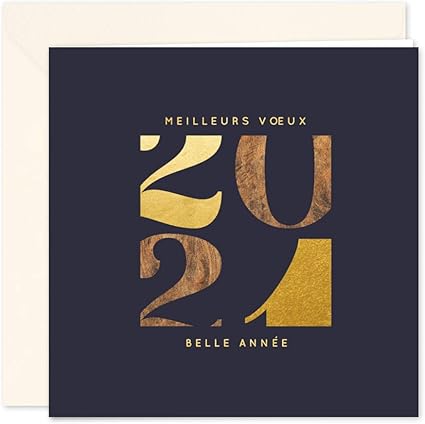 Carte De Voeux 21 Art Deco Grands Chiffre Lot De 16 Cartes