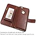 [Detachable Folio] SUPTECH iPhone 6s Plus Case, iPhone 6 Plus Case [Stand Feature] Versatile iPhone 6s Plus Wallet Case with 5 Card Slots (Brown)