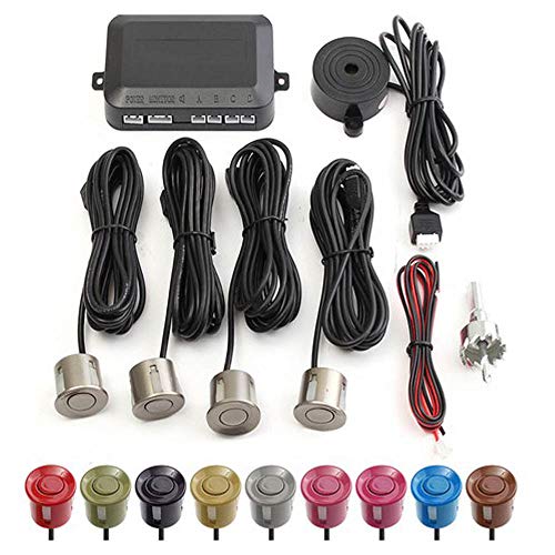 Car Reverse Backup Radar System with 4 Parking Sensors Universal Vehicle Parking Assistant Alarm Buzzer Reminder