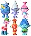 Toy Filled Jumbo Easter Eggs With Trolls Figurines, Set of 6