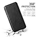 ALYEE iPhone 7 Case, PU Leather+ Soft TPU Wallet Phone Case Flip Case for iPhone 8 [Anti-Scratch][Anti-Slip] Protective Phone Case Cover for iPhone7 4.7 inch, Matte Black
