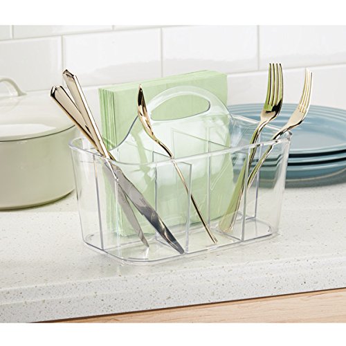 mDesign Cutlery Flatware Caddy Organizer for Kitchen Countertop Storage