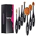 Duorime New 7pcs Black Oval Toothbrush Makeup Brush Set Cream Contour Powder Concealer Foundation Eyeliner Cosmetics Tool ... primary