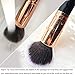 Qivange Makeup Brushes, Vegan Face Blending Brush Powder Liquid Foundation Eye Shadow Labeled Kabuki Brush(Black with Rose Gold, 10 Pieces)