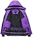 Wantdo Women's Waterproof Mountain Jacket Fleece Windproof Ski Jacket US XL Purple X-Large