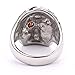 JDZ Amulets Men's Stainless Steel Red Eyes Skull Head Gothic Biker Ring Jewelry