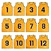 TOPTIE Numbered Scrimmage Team Practice Mesh Jerseys Vests Pinnies (12-Pack)