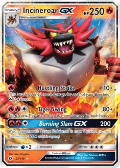 Incineroar GX 27-149 Pokemon TCG Card Games
